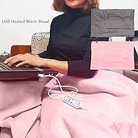 Vista 4 de Manta térmica eléctrica, pelusa, gris, 37 x 24.4 pulgadas, 3 ruedas térmicas