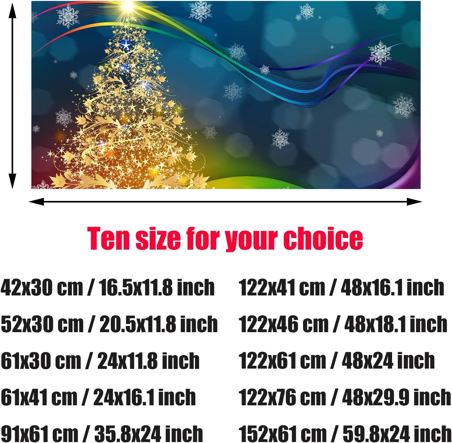 Christmas Aquarium Background Fish Tank Decorations Pictures PVC Self Adhesive Poster Merry Christmas Backdrop Decoration Paper Cling Decals Sticker,122x76cm