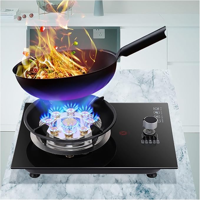 Estufa de Gas con Vidrio Templado de 1 Quemador, 5.2KW, Protección de Apagado miniatura 2