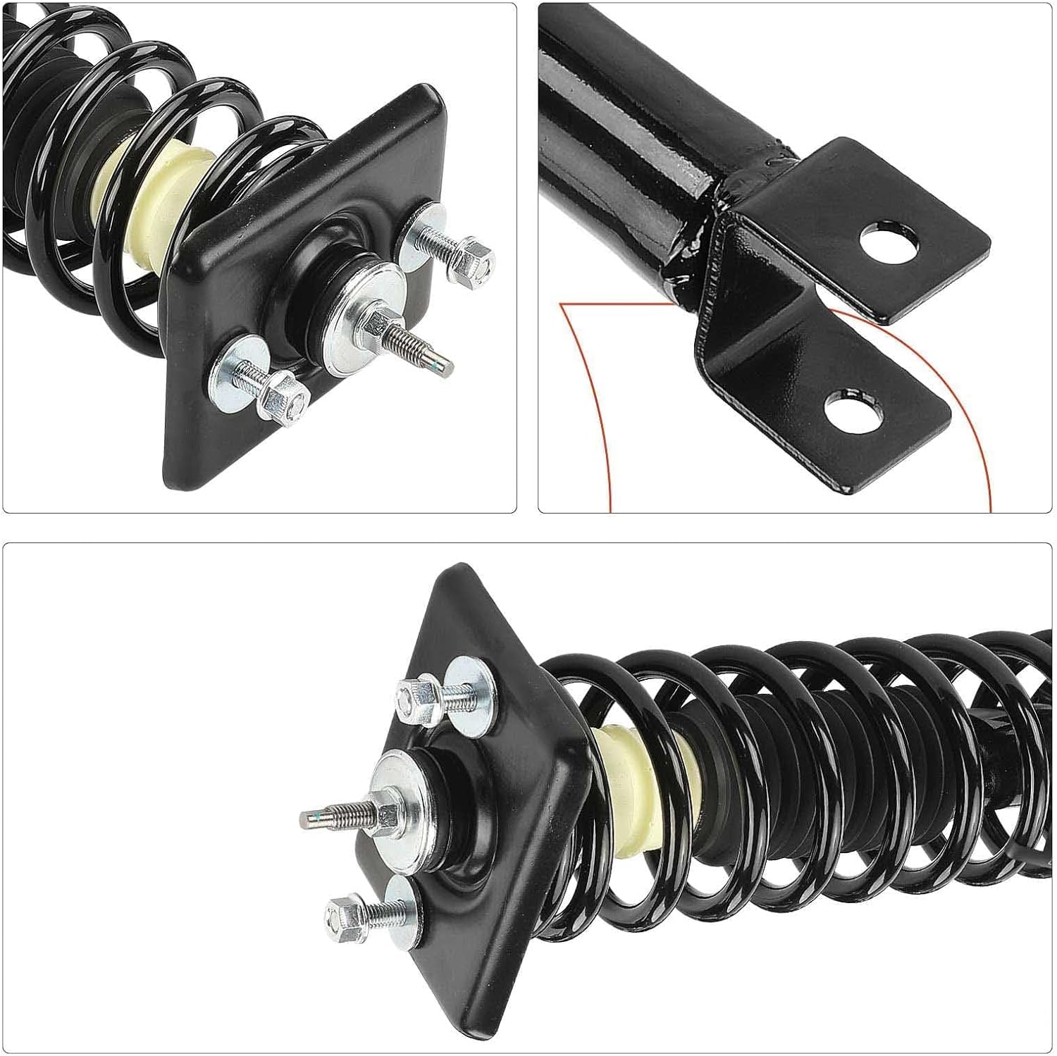 A-Premium Rear Struts Compatible with Chrysler Cirrus 1995-1998 & Dodge Stratus 1995-1998 & Plymouth Breeze 1996-1998 - 2x Replacement Suspension Complete Strut Assembly Shock with Coil Spring