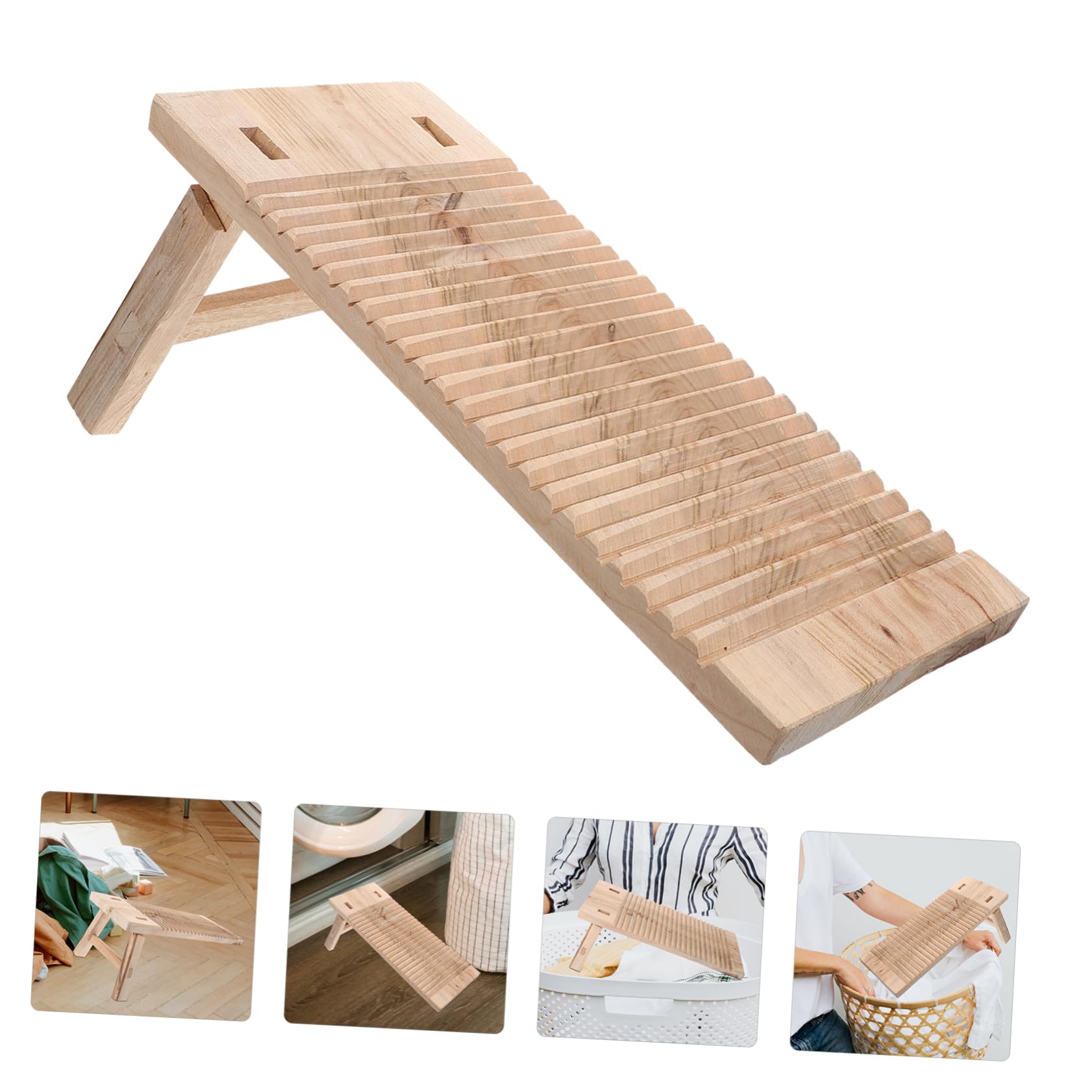 Tabla de Lavar Pizarra Tablero Madera Panel de Madera Tablero de lavandería de Madera Tabla de Limpieza de lavandería lavadero doméstico lavamanos con los pies paño de Limpieza