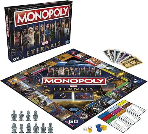 Miniatura 3 de Monopoly Marvel Studios' Eternals Edition - Juego de mesa para fanáticos de Marvel, niños a partir de 8 años