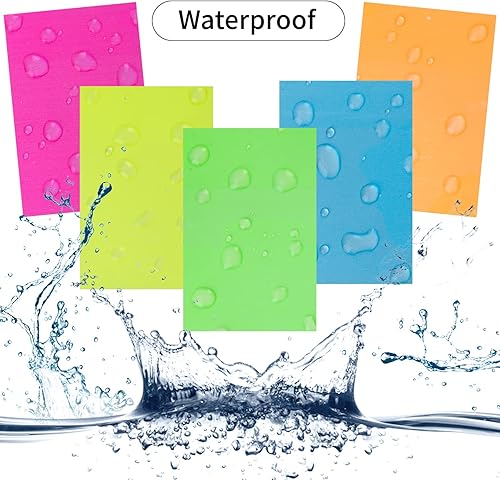 Miniatura 3 de Bloc de notas adhesivas transparentes, 500 hojas impermeables y translúcidas, anotación autoadhesiva transparente colorida con un bolígrafo de 3