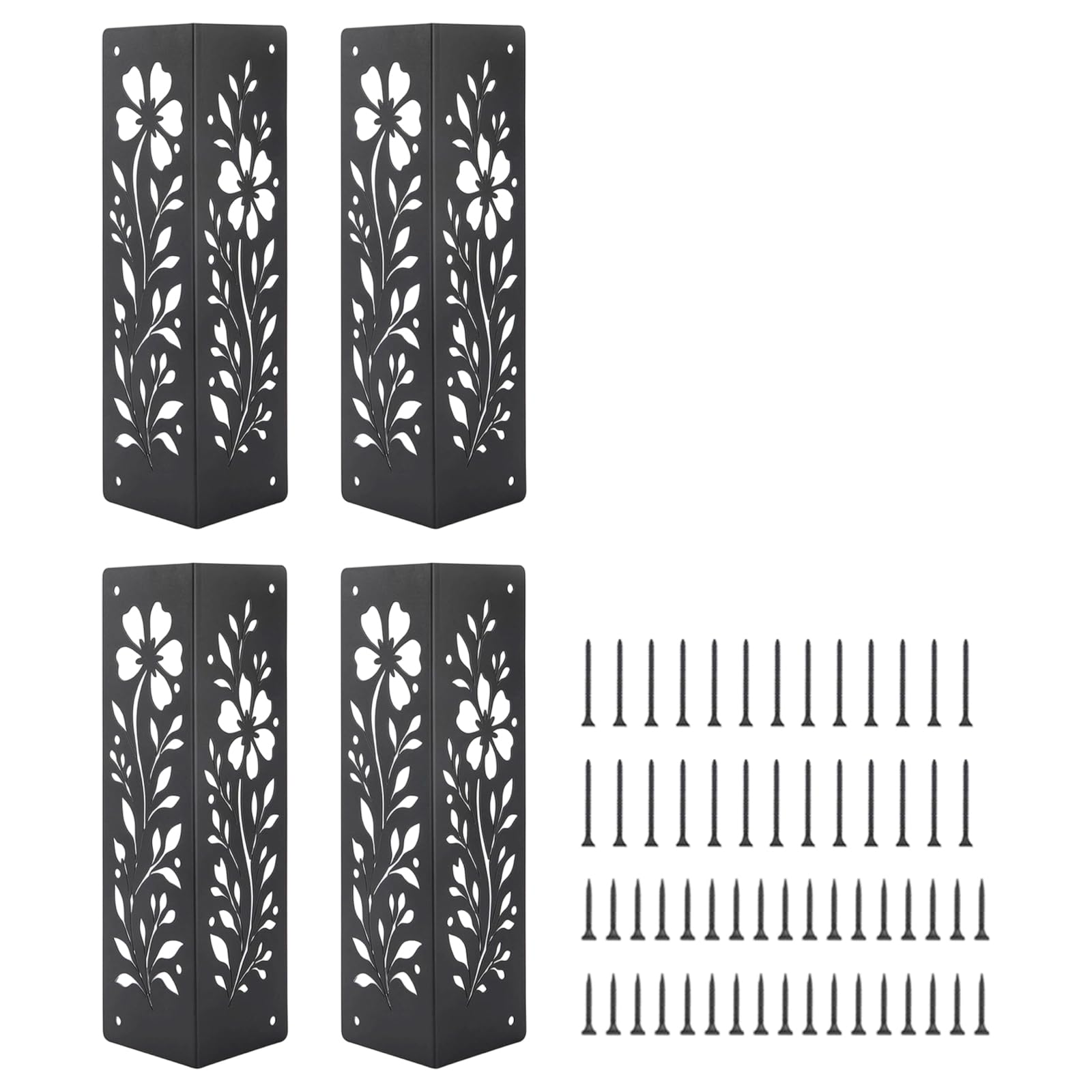 Our Fave 4Pcs 4 / 8Pcs Corner Brackets For Wood Frame Garden Beds, Thickened Metal Decorative Flower Garden Bracket
