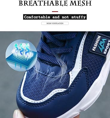 Scarpe da Corsa Bambini Antiscivolo Traspiranti Leggero Sneaker Camminata Ragazzi Sportive Scarpe da Ginnastica Comode Bambino Mesh Sneaker Casual Tennis Running Regali per Bambini Scarpe da Corsa