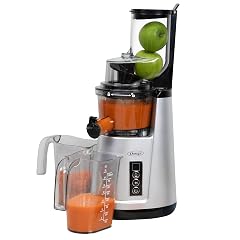 Omega Wide Mouth Juicer Compact Vertical Cold Press Vegetable and Fruit Juice Extractor with 3-Inch Hopper 2-Speed Slow