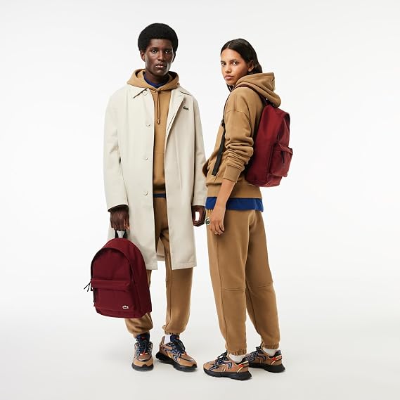 Lacoste Men's Sinpople Monogramme Backpack, Spleen, One Size