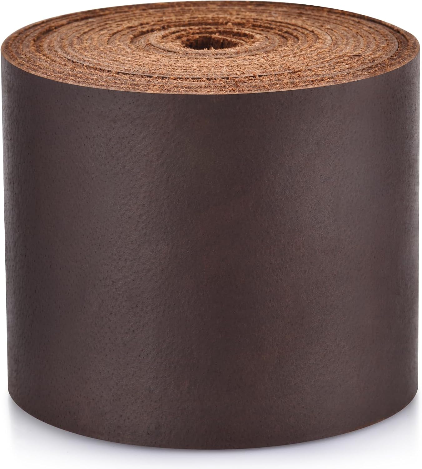 Leather Strap 2 Inches Wide Flat Leather Straps for Crafts, Full Grain Leather Strips for Crafts, Tooling, Belt, Garden Tools (1.6mm Thick 58-72 Inches Long Dark Brown)