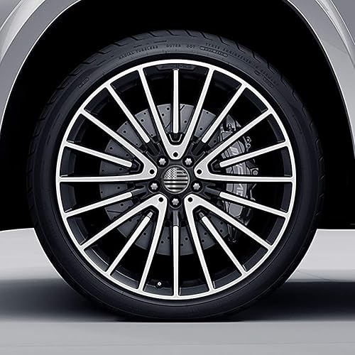 Miniatura 4 de Biomar Labs 4 tapas centrales de aleación para rueda de 2.953 in compatibles con Mercedes Benz Número de pieza B66470207  B66470200 Tapacubos Negro