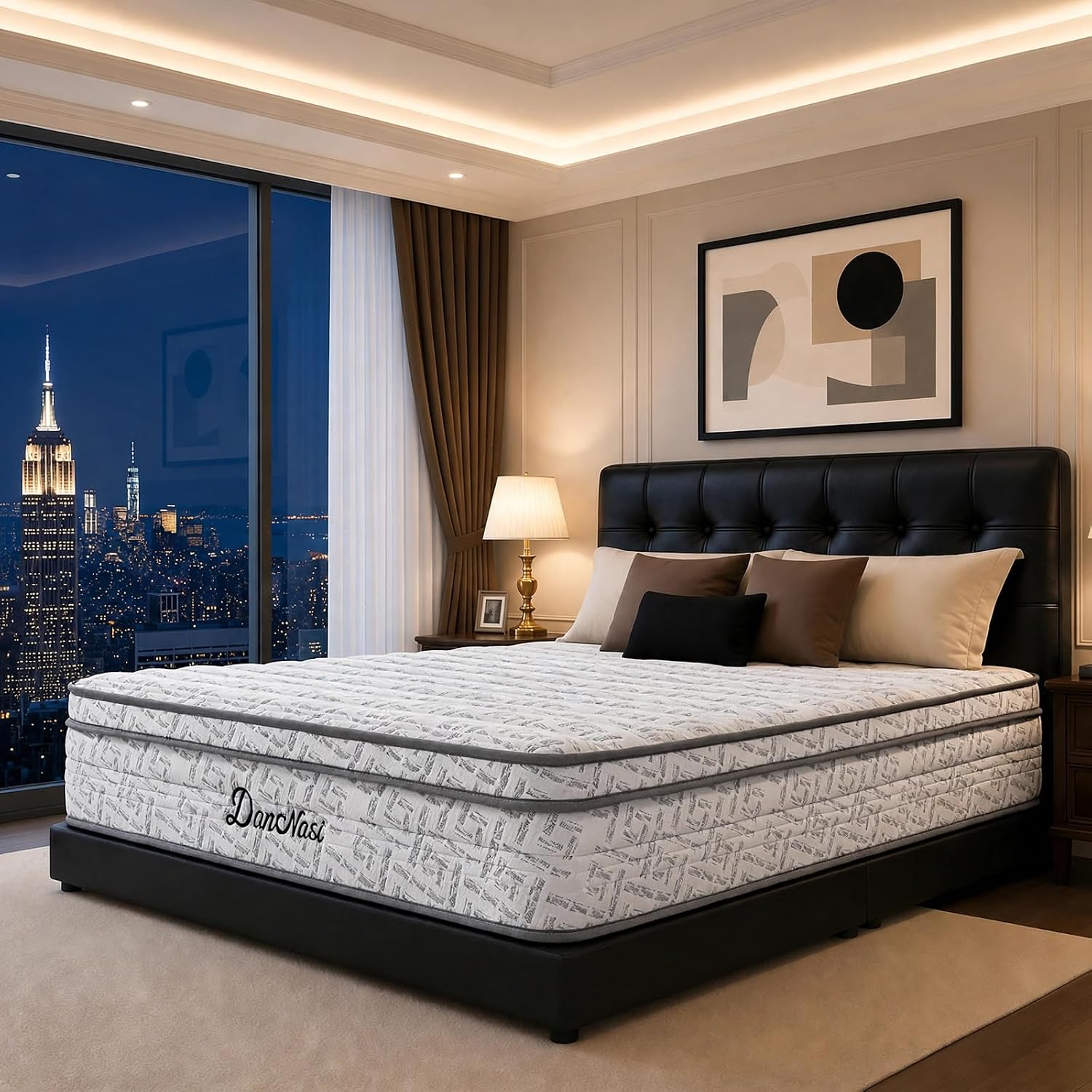 Full Size 12 Inch Hybrid Mattress, 7-Zone Ergonomic Support, Gel Memory Foam & Individually Wrapped Springs, Cooling Sleep, Pressure Relief, Medium Firm, CertiPUR-US Certified, Mattress in a Box