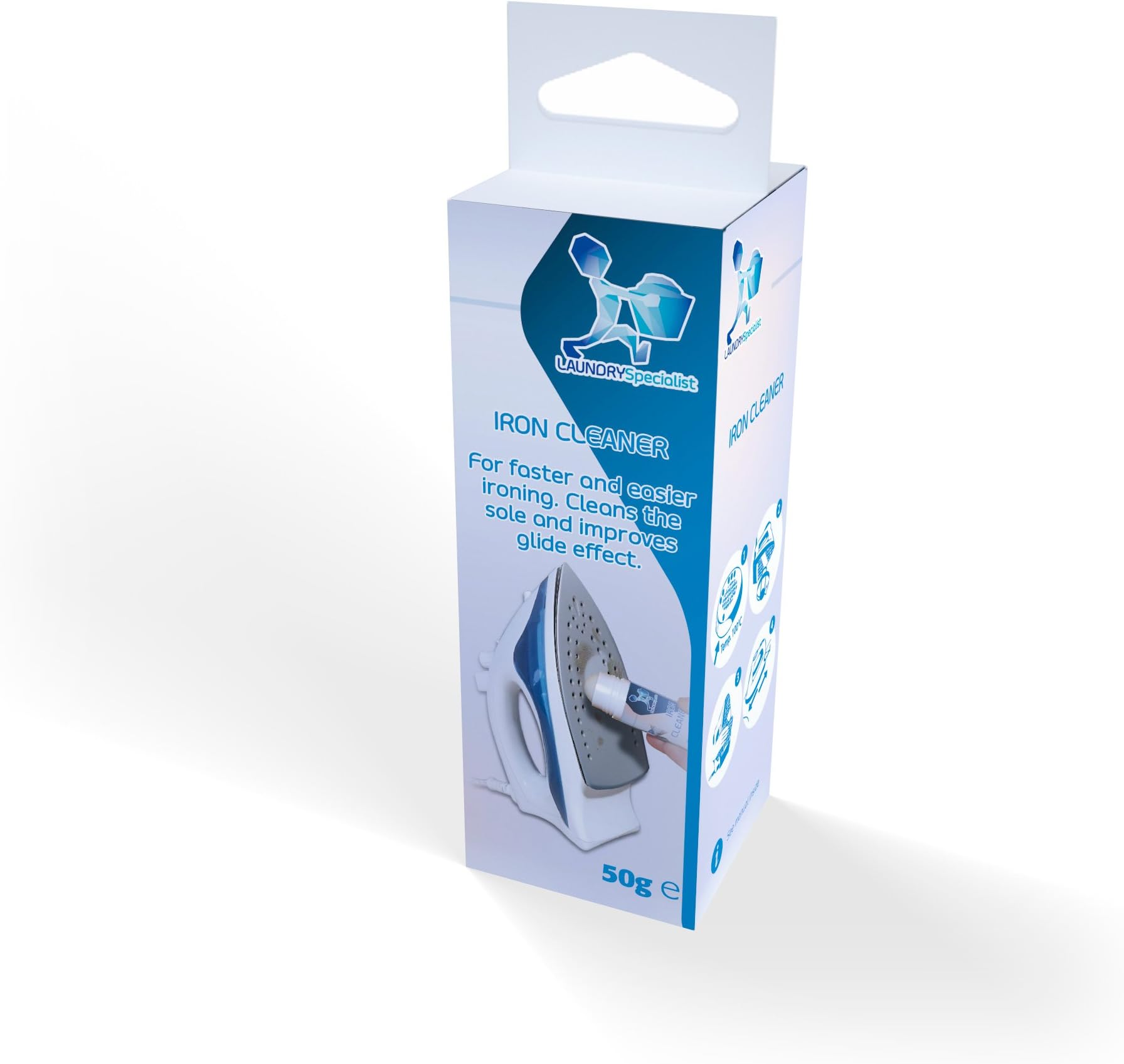 IRON CLEANER stick: a quick and easy way to remove burnt fabric from your iron. Suitable for all metal, Teflon®, and Silverstone® surfaces. Scented and non-toxic. Volume: 50 g