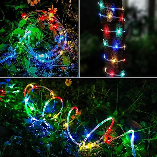 Miniatura 4 de Guirnalda de luces de Navidad, 720 luces LED de 98 pies, conectable para interiores y exteriores, tubo transparente, iluminación decorativa para
