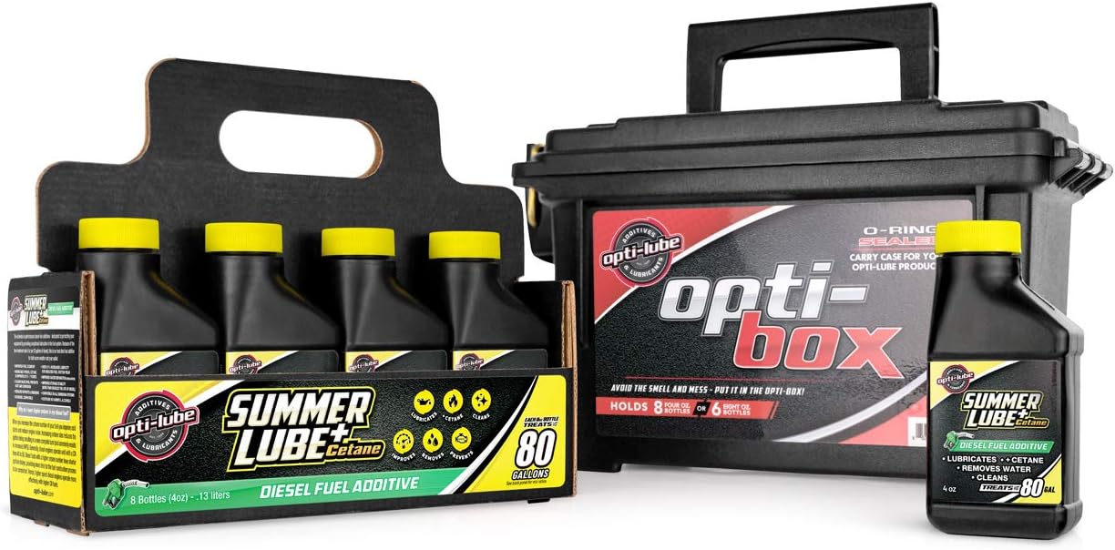 Opti-Lube Summer+ Cetane Formula Diesel Fuel Additive: 4oz Bottles (12 Pack Case)