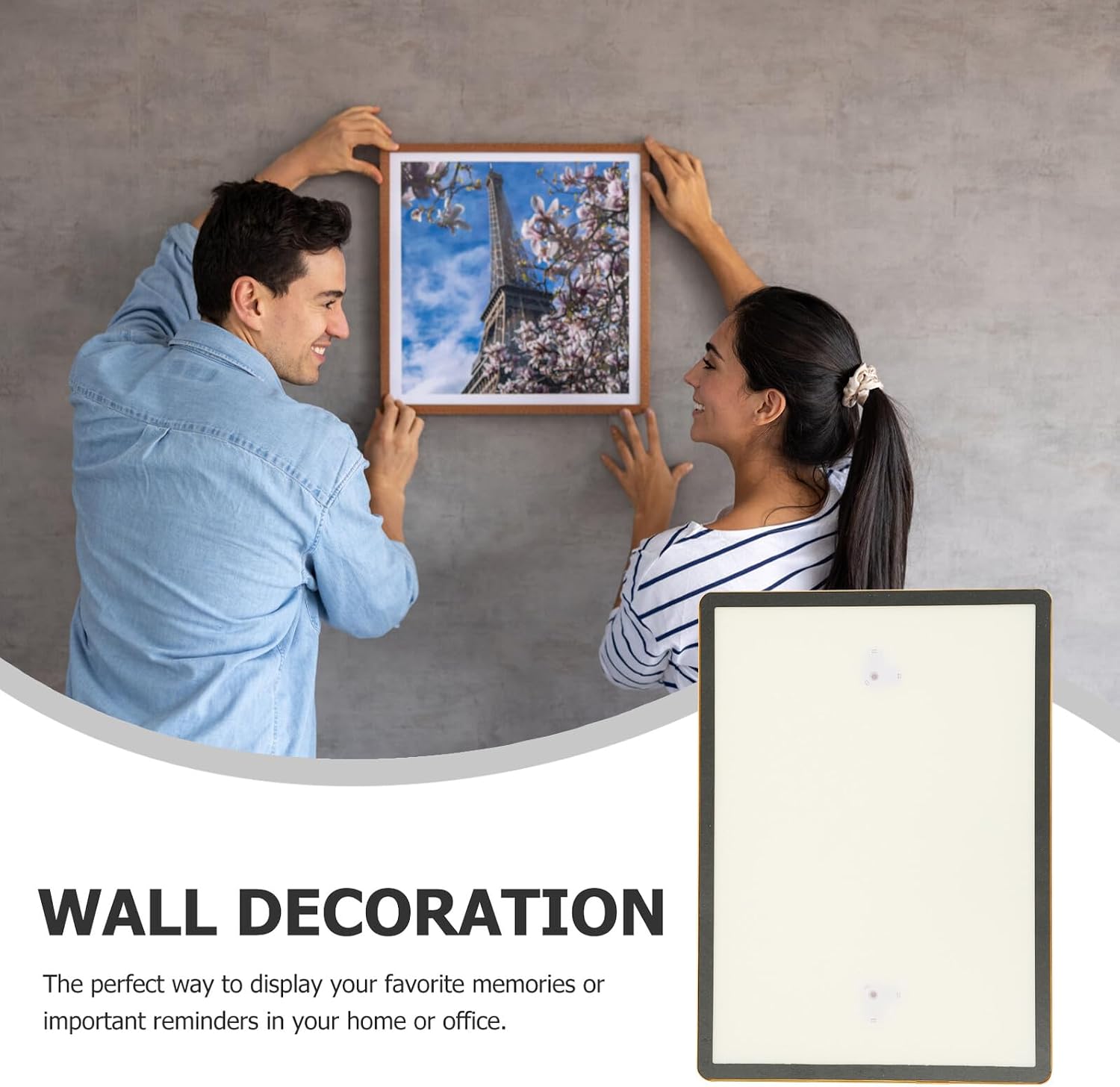 A3 Acrylic Magnetic Picture Frame Aluminum Alloy Certificate Display Stand Photo Frame with Gold Edge Black Surface for Office and Home Decor