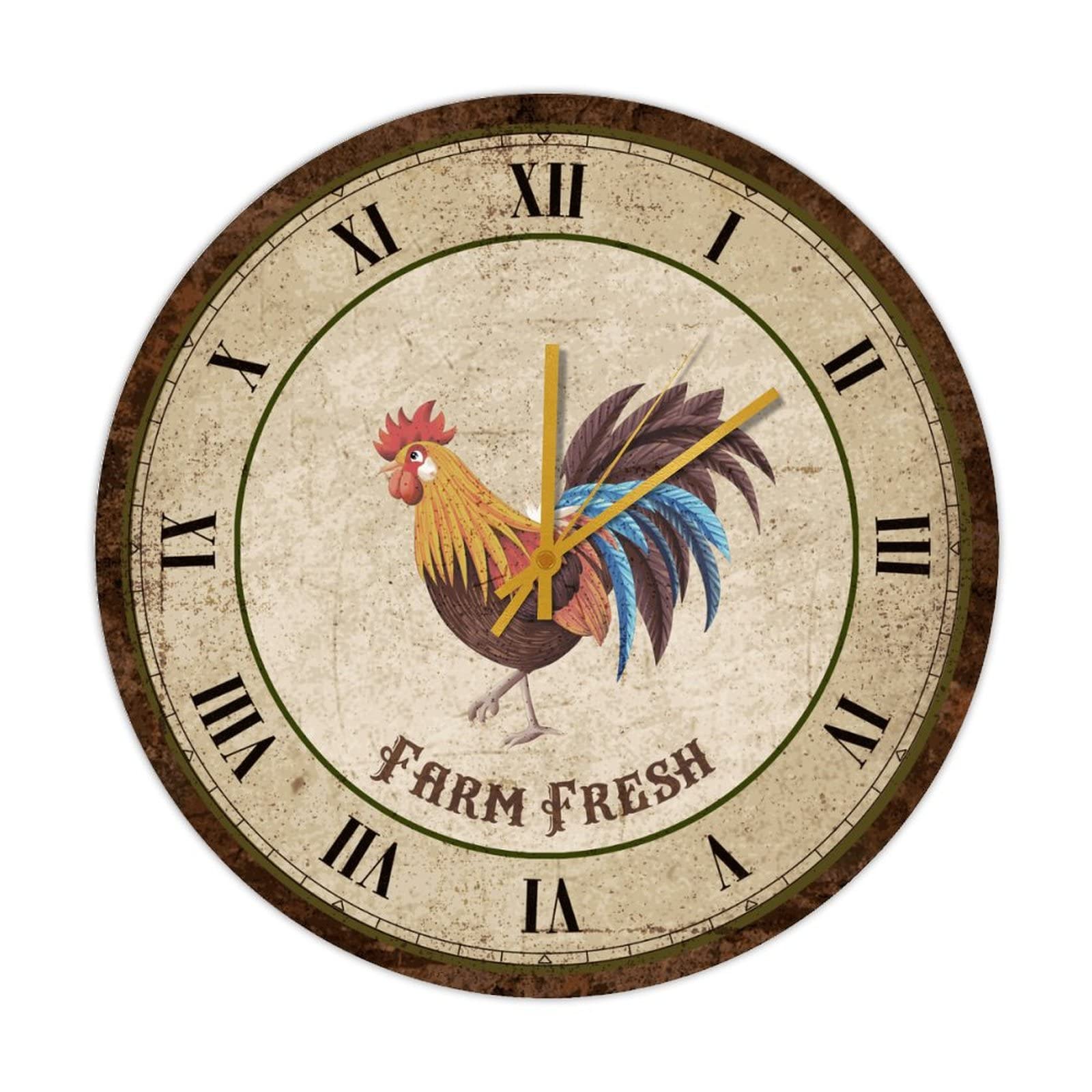 Horloge ronde en bois de qualité à quartz | Pendule murale de 38 cm