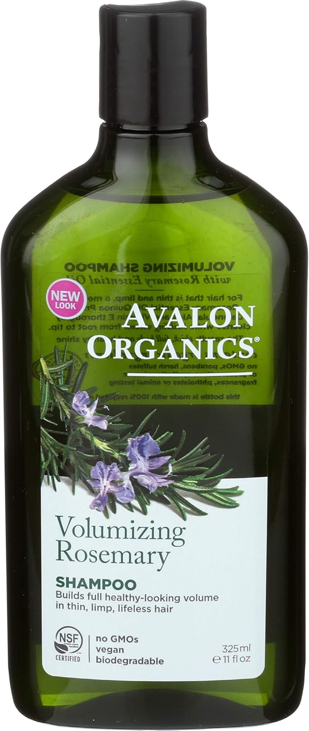 Avalon Organics Volumizing Shampoo, Rosemary 11 oz (Pack of 10)