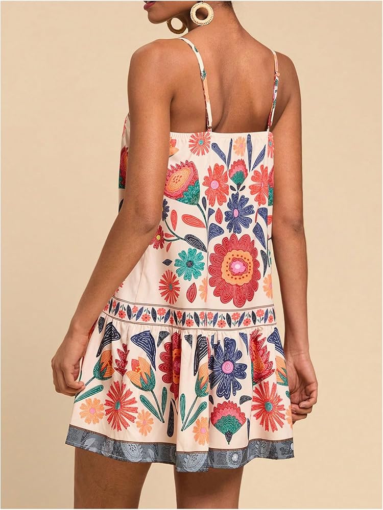 cami floral bohemian vacation midi dress Cami Floral Bohemian Vacation Midi Dress