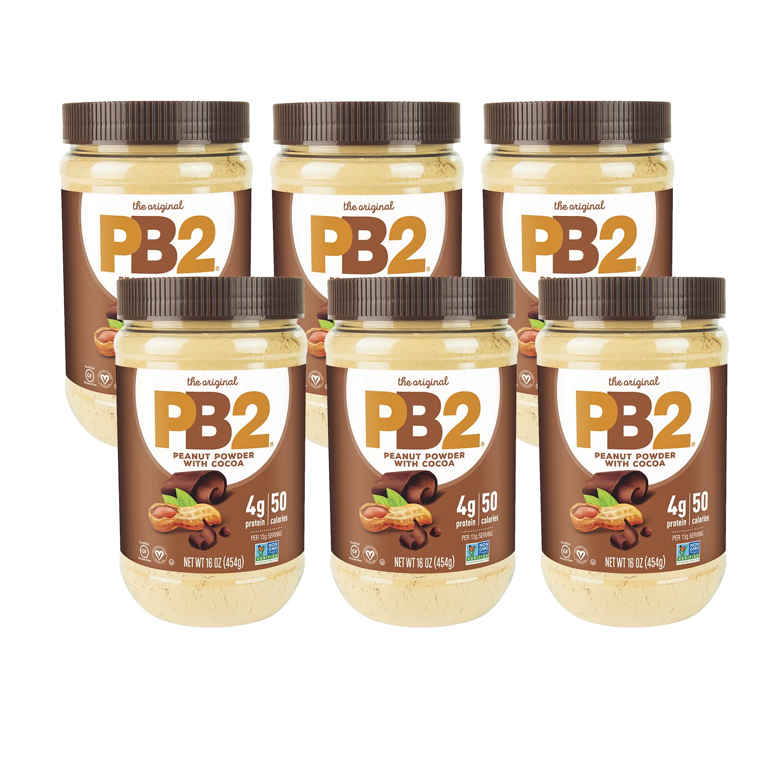 PB2 Powdered Peanut Butter Original Bundle, 16 oz (6 pack)