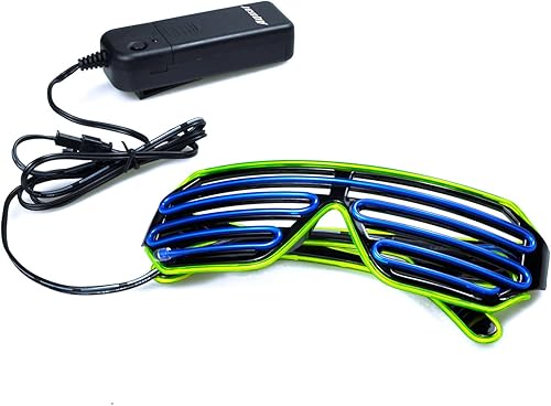 Miniatura 4 de Lentes de sol LED con luz intermitente, para fiestas de los años 80, EDM RB03