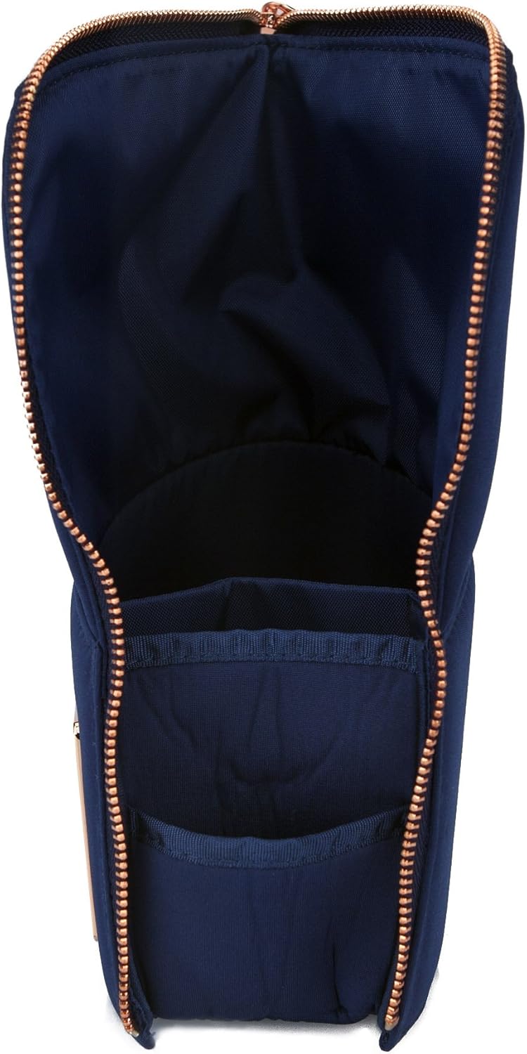 BDELLIUM TOOLS Professional Makeup Brush Stand-Up Pouch (Brushes Not Included) (Golden Triangle Blue)