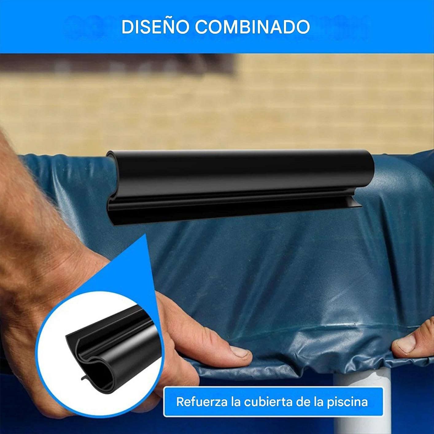 Grapas para Cubierta De Piscina Guardavientos 60 Piezas De Alta Resistencia