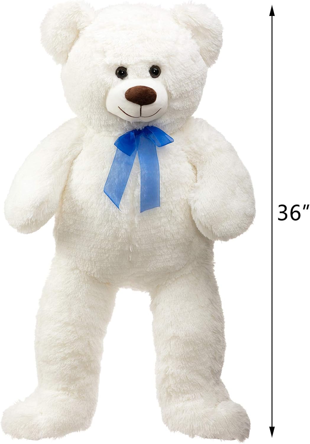 HollyHOME Teddy Bear Stuffed Animal Plush Giant Teddy Bears with Footprints Big Bear 36 inch White - Image 9