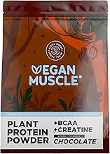 Vegan Protein Powder + Creatine + BCAA | Chocolate | 600 g Protein Powder | Premium Quality Protein | Made in Germany | Alpha Foods