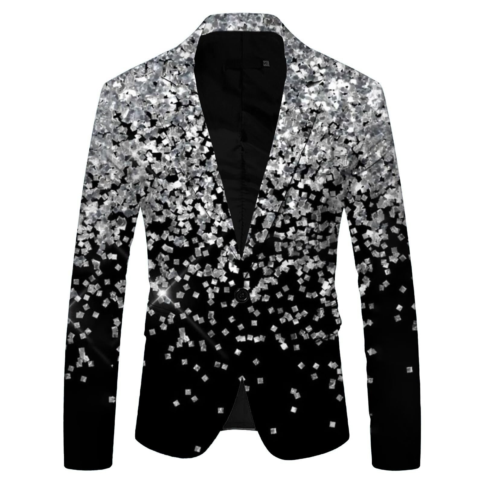 Men's Lightweight Sport Coat Blazer, Graphic Sequin Classic Fit
