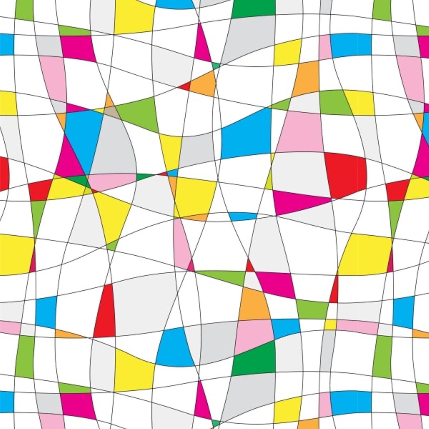 Windowpix 36 x 36 Abstract Retro Groove Pattern Window Film Static Cling Film UV Filtering Energy Saving