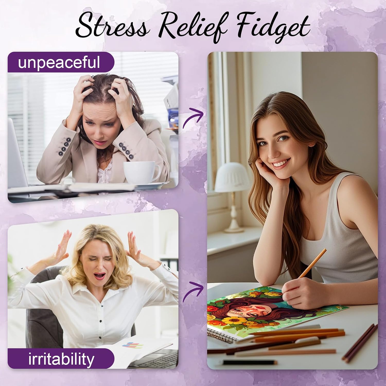 Sugar Skull Coloring Book for Adult Women Relaxation, Spiral Bound, Printed Single-Sided, Adult Coloring Book for Women with 24 Pages Arts and Crafts Sugar Skull Mindfulness Gift