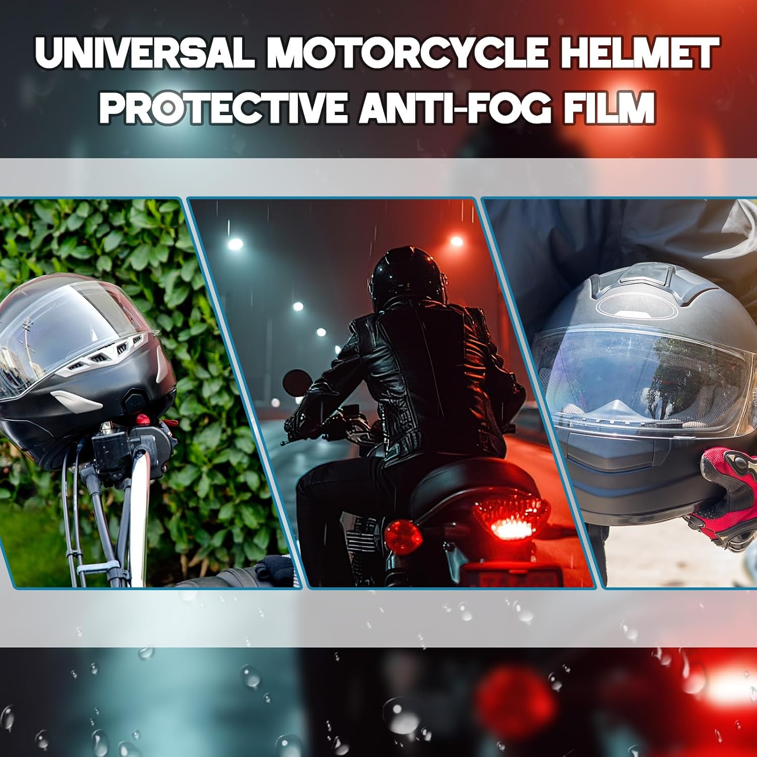 Kingdder 10 Pack Motorcycle Helmet Visor Anti Fog Film Helmet Mask Anti-fog Transparent Visor, Replacement Motorcycle Helmet Face Shield, for Safe Riding All Seasons Use