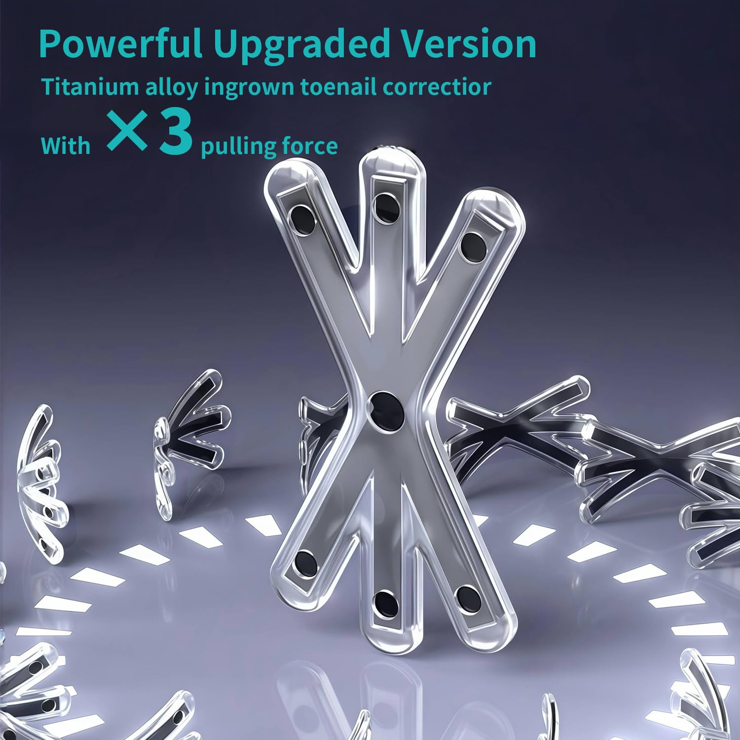 Upgraded Titanium Alloy Ingrown Toenail Corrector with Upgraded 6-Angle Shape,3x Stronger Pull Force,Ingrown Toenail Removal Kit, Ingrown Toenail Treatment for Women and Man (1 Count (Pack of 13))