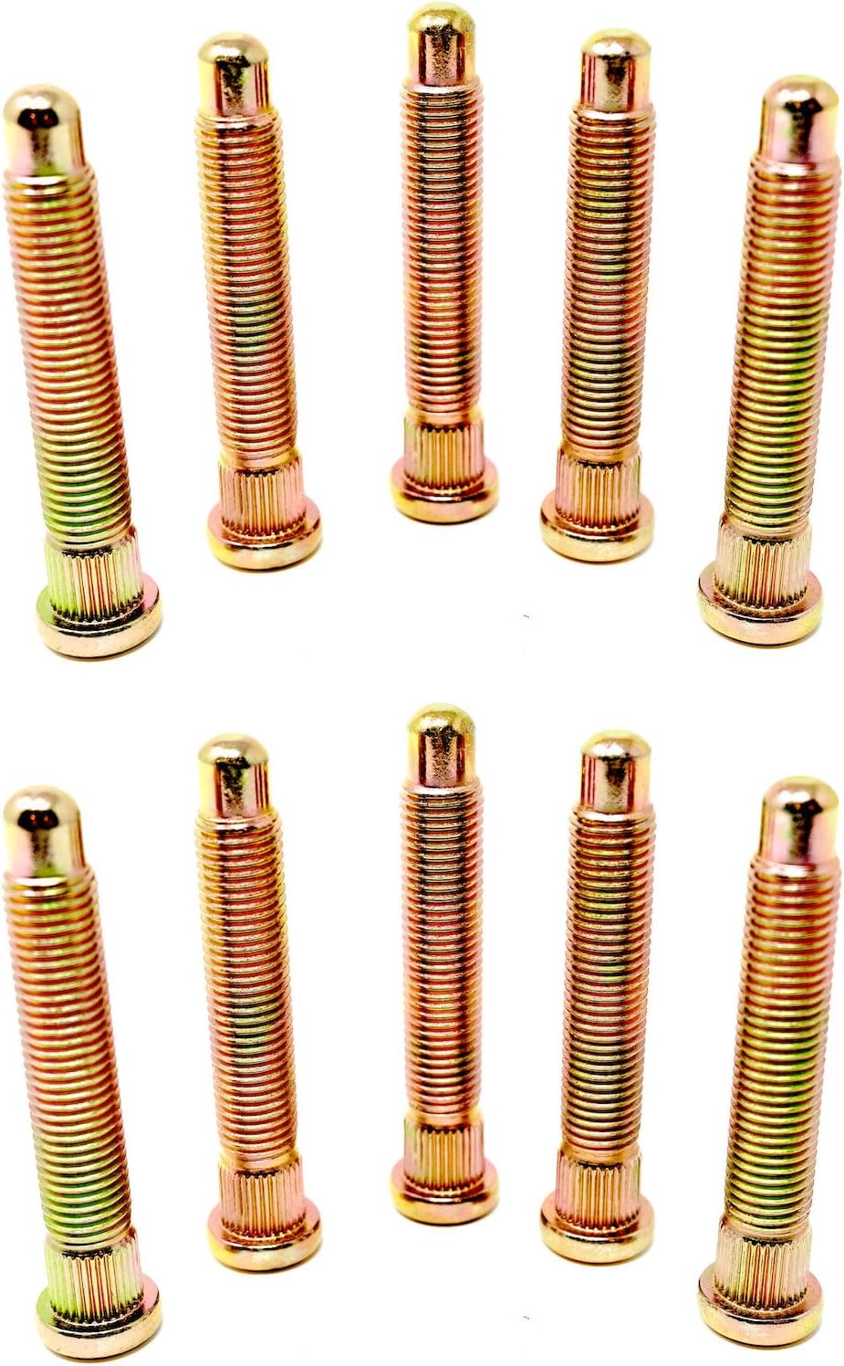 10 Pack 55mm Extended Steel M12x1.5 Wheel Studs Compatible with Honda Acura Five Lug - by Rocky Mountain Bearings
