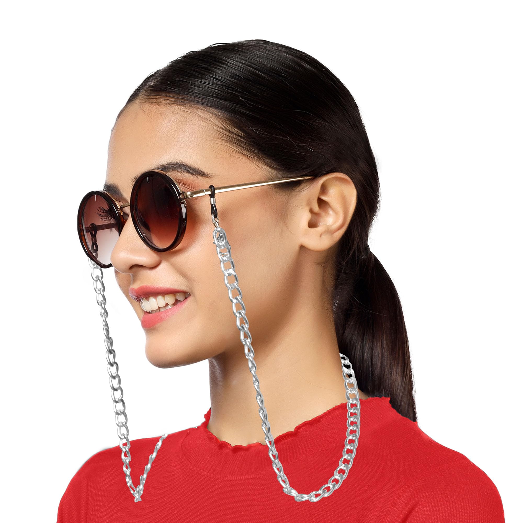 vision Unisex Adult Beads Eyeglass Holder Strap Cord | New Chain Adjust on Sunglasses | Anti-slip Retainer Lanyard String Eyewear Frame | Specs Mask Chains-image-31