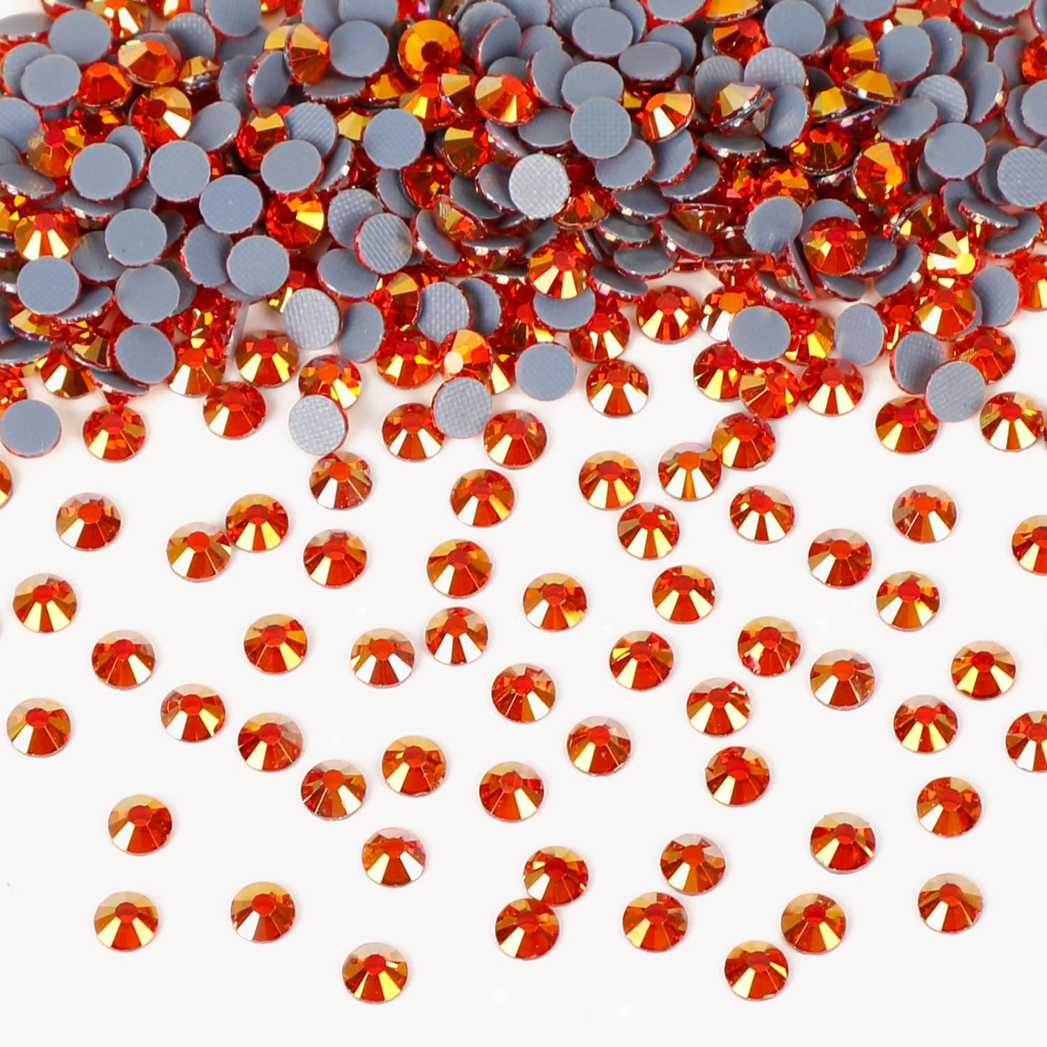 Bymitel Hotfix Crystal Rhinestones Round Gems Iron on DIY Jewelry Making Flat Back for Crafts, Golden Sun, 4.8mm(SS20/1440pcs)