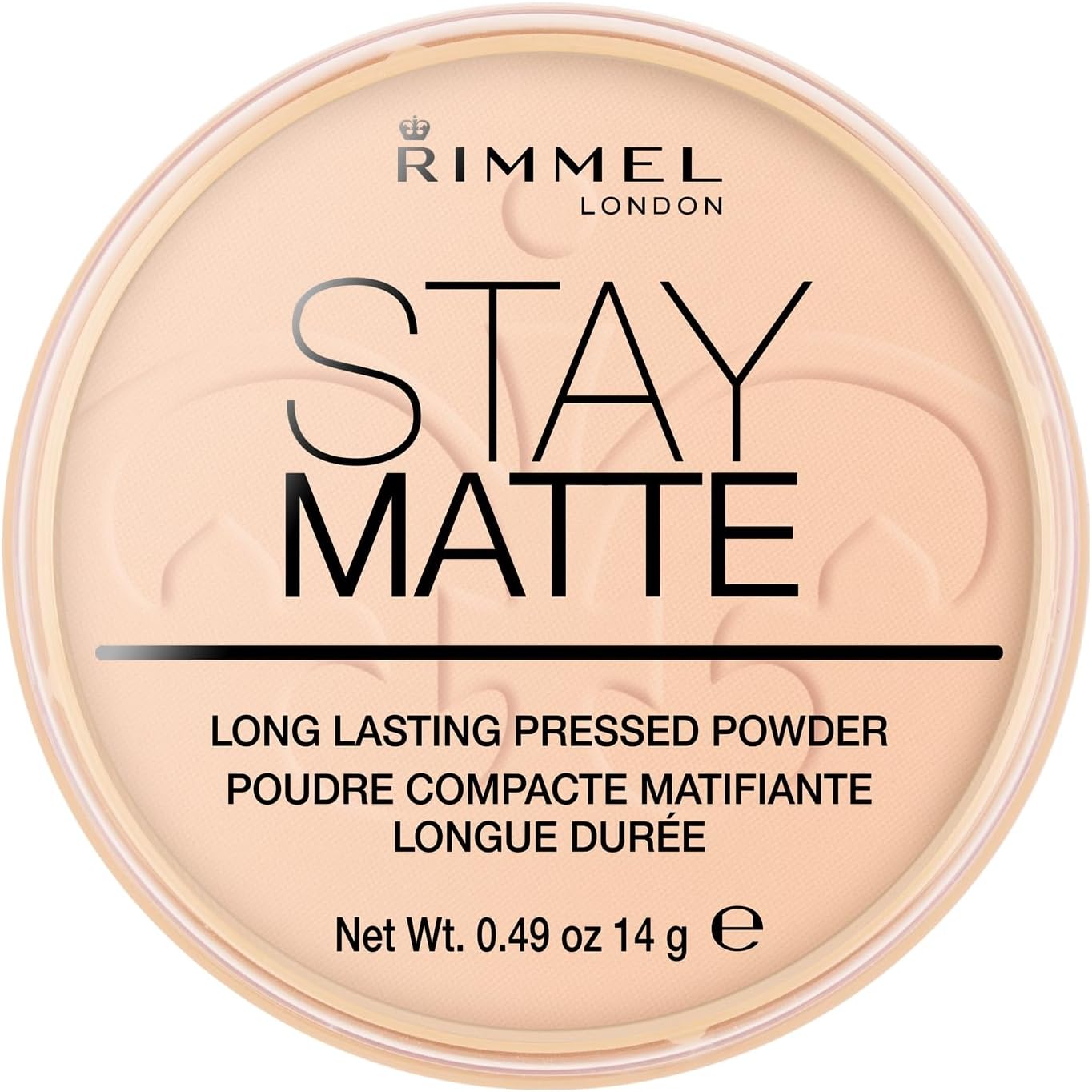 Rimmel London Cipria Compatta Stay Matte - Polvere Opacizzante a Lunga Tenuta per Pelli Grasse e Miste - Warm Beige - 14 g