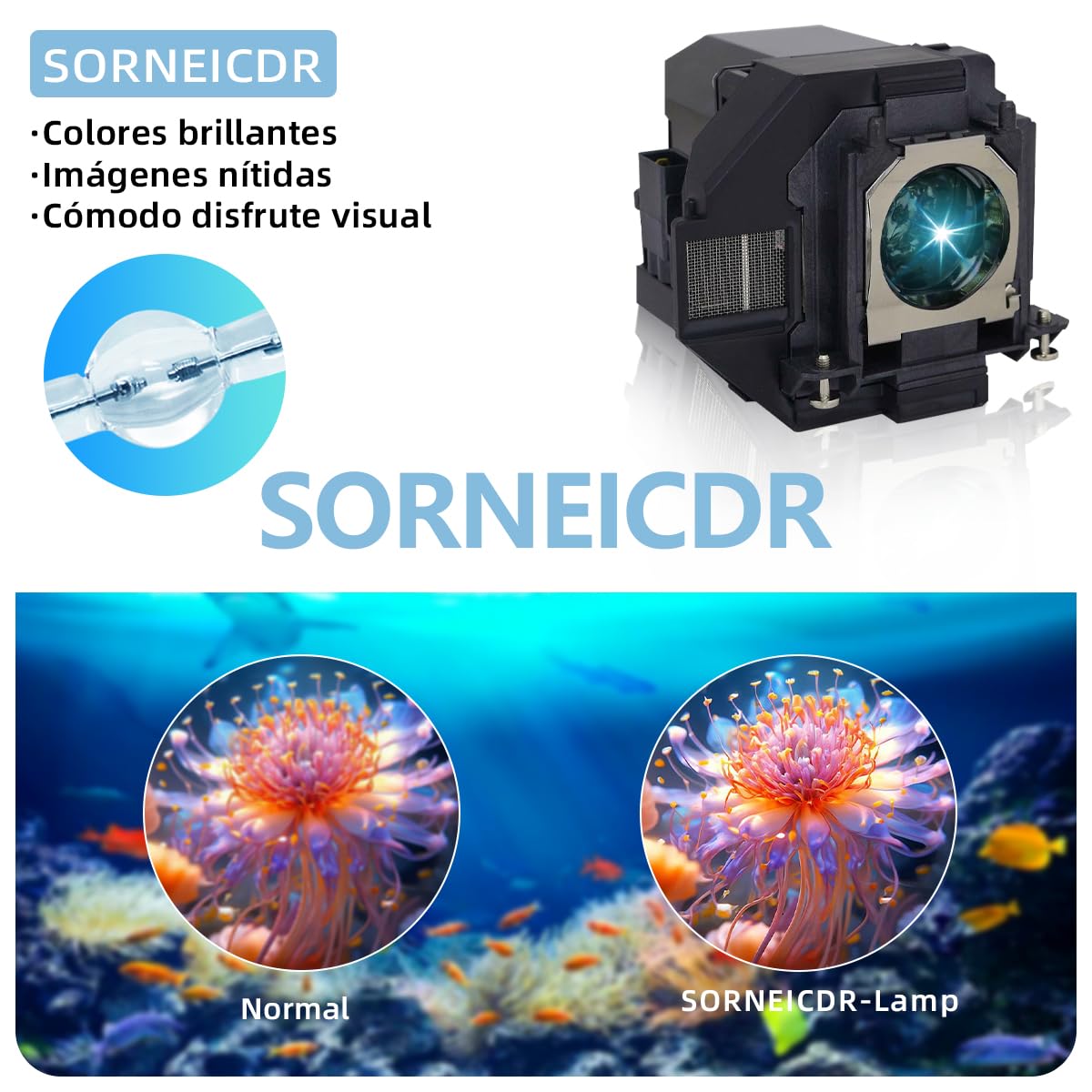 Lampa projektora kompatybilna z Epson EL-PLP97 EH-TW740 EH-TW750 EB-W49 EB-W06 EB-W51 EB-X49 EB-FH06 EB-FH52 EB-E01 EB-U50 EH-TW5700 EH-TW6150 EH-TWTW6150 6250 EH-TW710 EB-X51 EB-X06 EB-992F