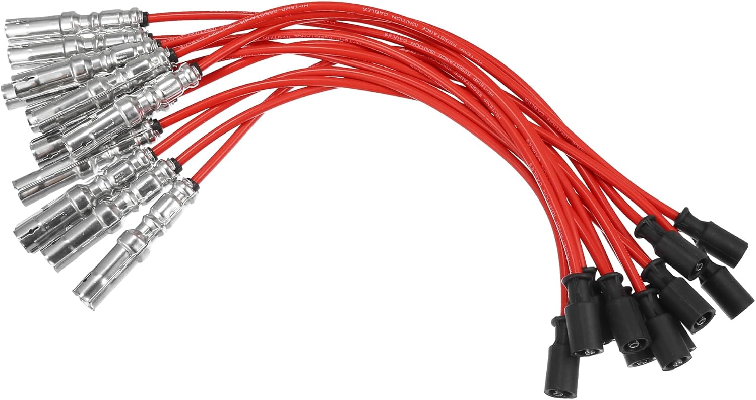 ACROPIX Car Spark Plug Coil Wires Ignition Coil Harness Cable 7mm Fit for Mercedes-Benz ML320 SLK320 ML350 No.1121500218/1121500118 - Pack of 12