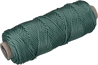 MECCANIXITY Twisted Mason Line Nylon Twine String Cord Dark Green 100M/109 Yard 1.5MM Dia for Netting, Landscaping, Home Improvement, DIY Projects, Crafting, Masonry, Gardening