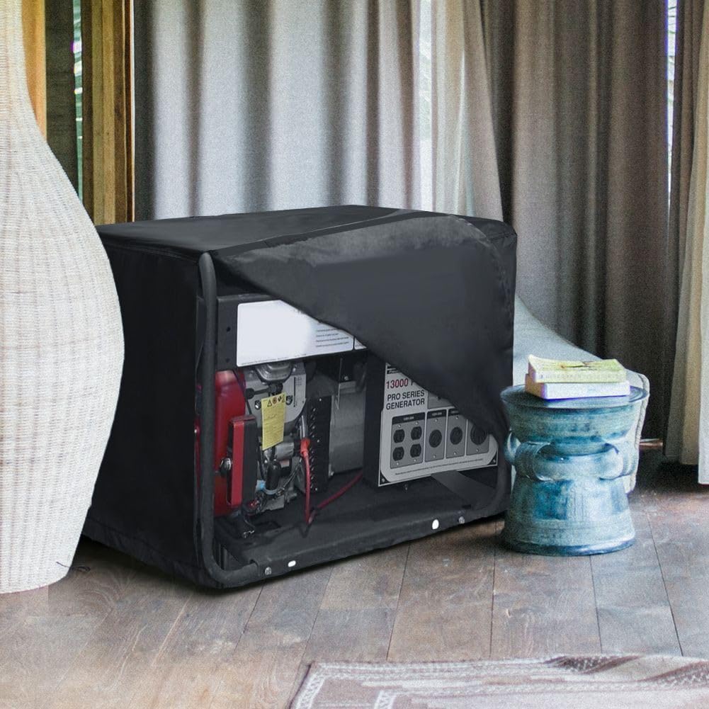 Copertura universale impermeabile per generatore, 96 x 76 x 71 cm, adatta alla maggior parte dei generatori da 5500-15000 W, nera