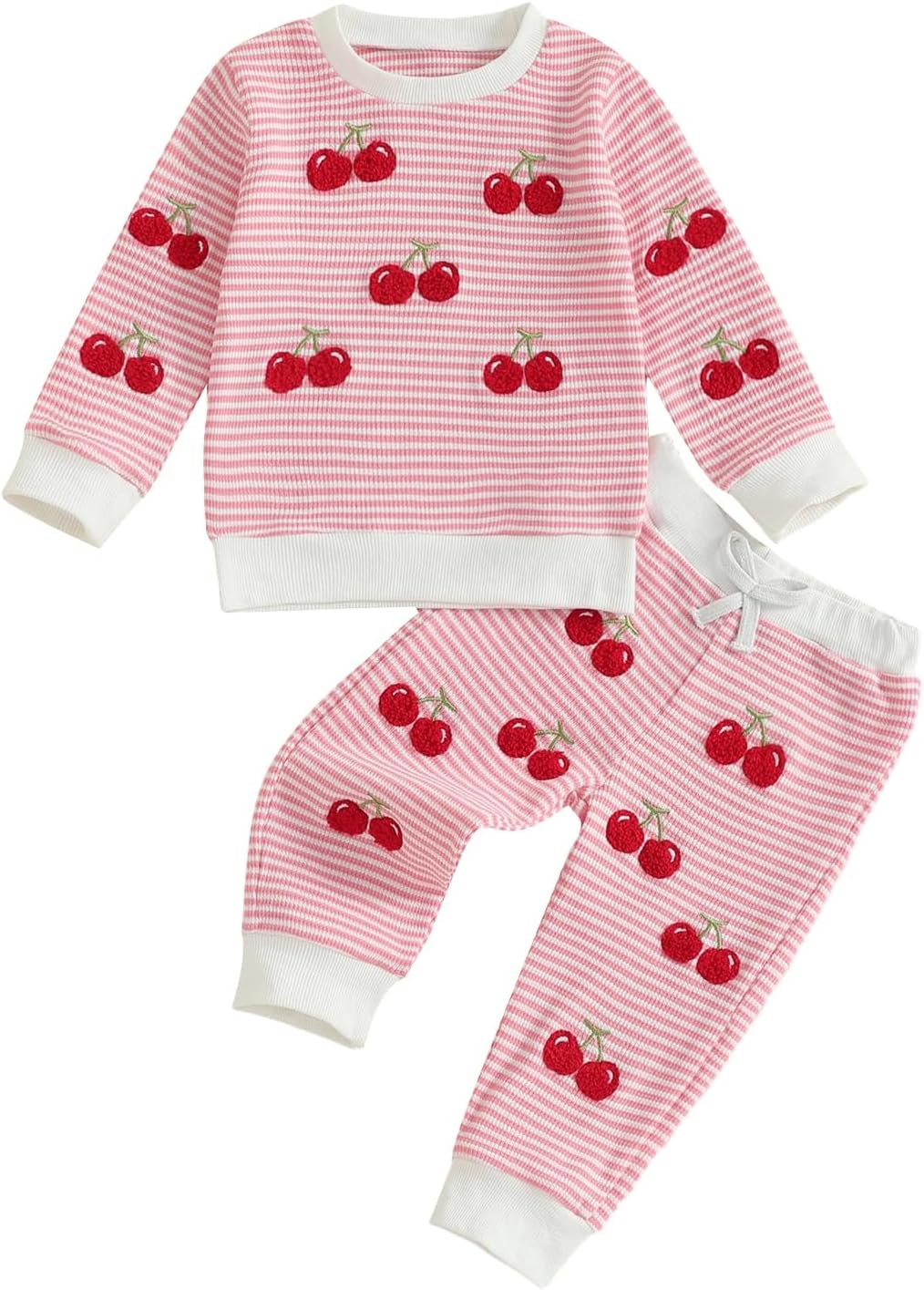 Nyapruwe Baby Girl Outfits Toddler Fall Winter Clothes Cute Long Sleeve Sweatshirt Tops Pants Set Infant 2Pcs Clothing