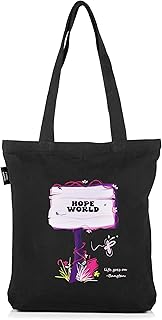 UpTown Folks BTS Tote Bag, Hope World tote bag, tote bags for girls with zipper and pocket, tote bag for women, 16 * 14in