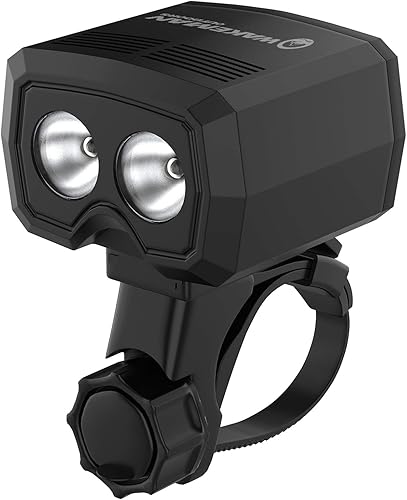 Vista 8 de Wakeman Outdoors - Faro delantero LED para bicicleta, luz frontal para bicicleta, lámpara de manillar recargable por USB, movilidad de 360°