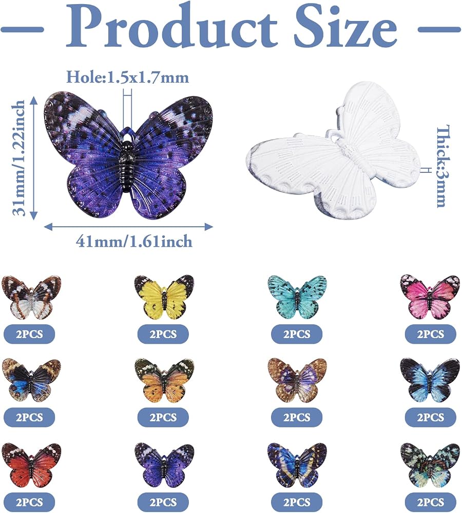 Spritewelry Enamel Animal Charms - 18PCS Cute Charms For Jewelry Making, Keychains, Crafts (Chicken, Cat, Butterfly & More) - View #6