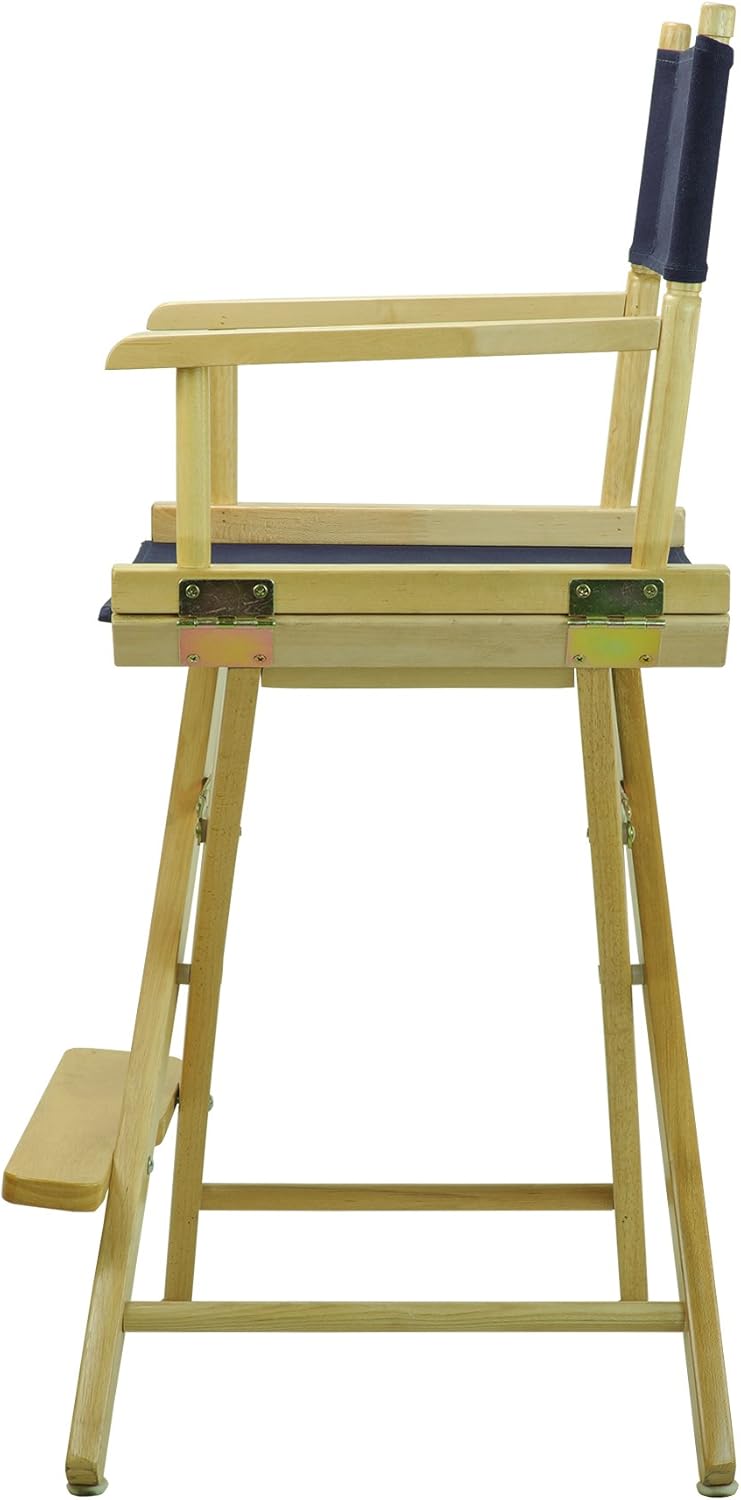Casual Home 24" Director's Chair Natural Frame with Navy Canvas