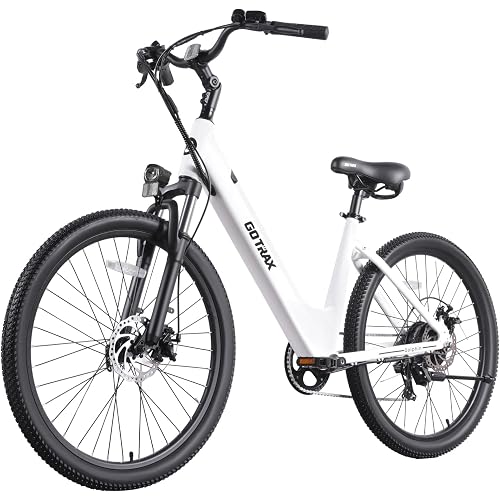 Gotrax 26" Electric Bike for Adults, Max 70 Miles / 30 Miles & 20Mph