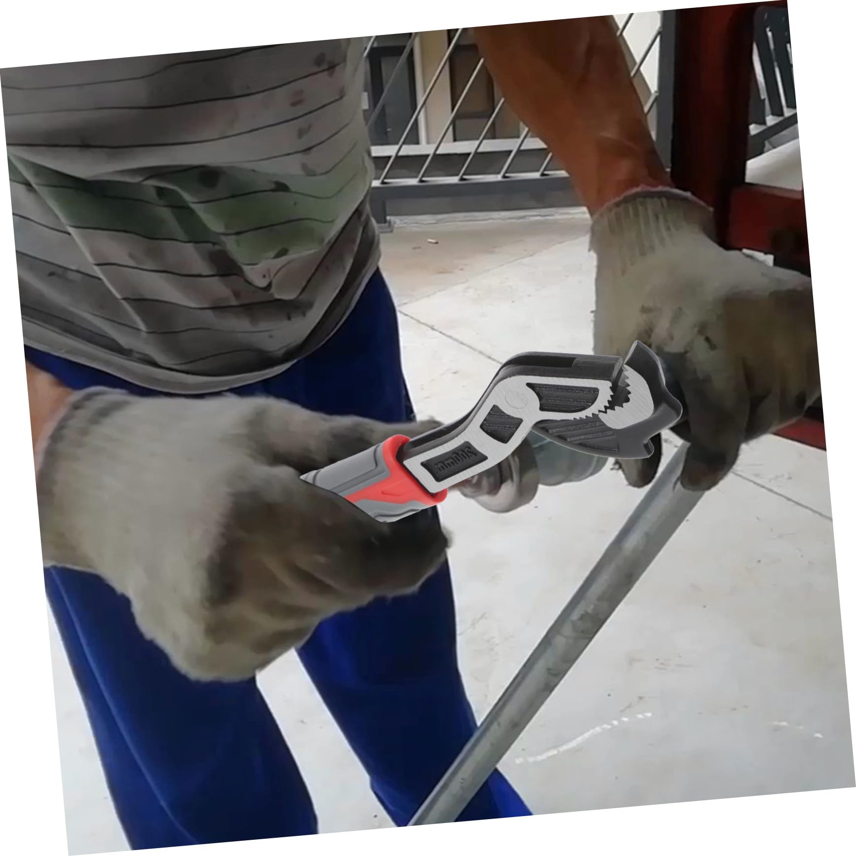 SHINEOFI Llave Autoblocante Multifuncional Apertura Amplia para Mantenimiento de Tuberías y Acero Aleado de 2 Piezas Adecuado para Reparaciones en Baños y Hogar