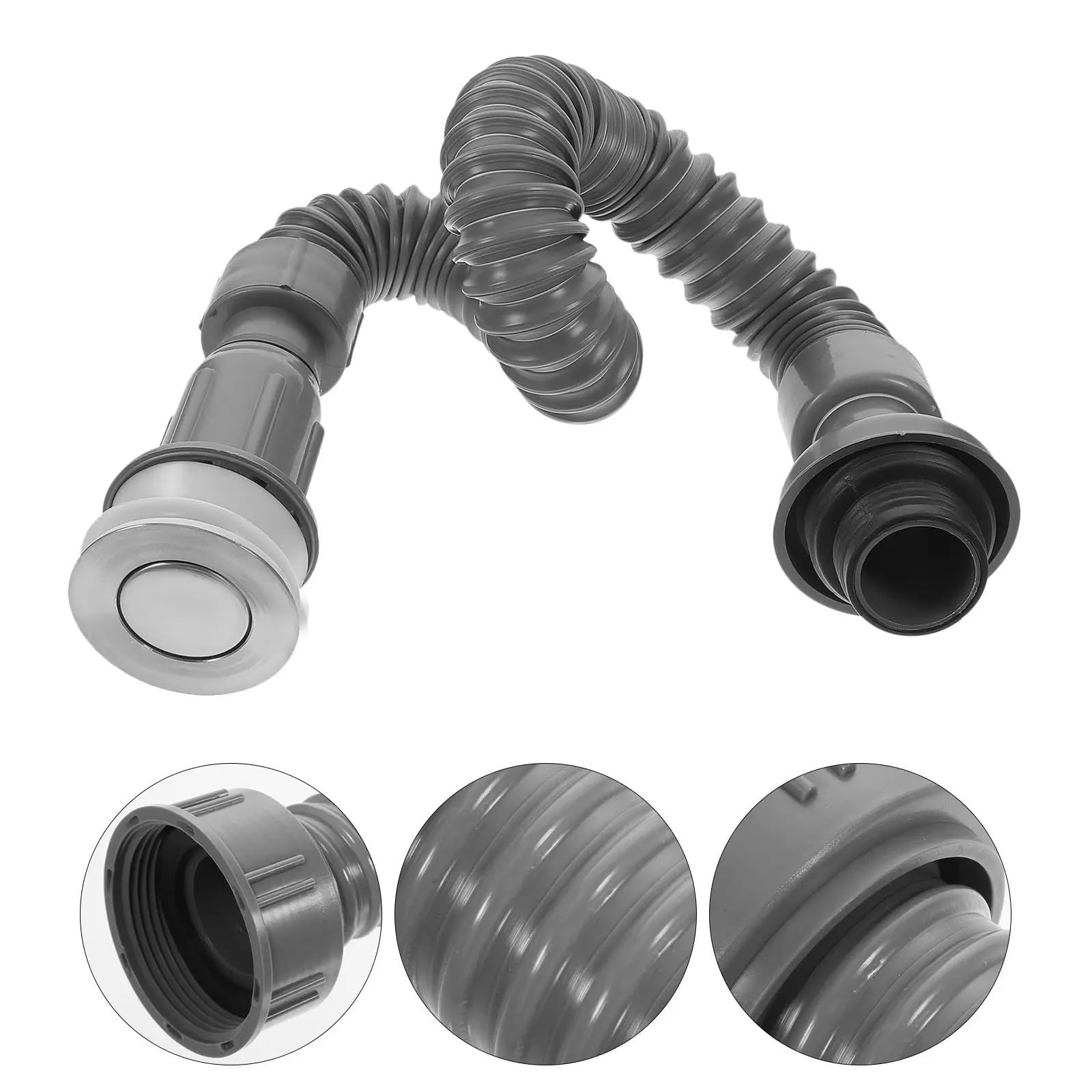 1 Stück Abflussrohr PVC Flexibler Schlauch Leichter erweiterbarer Abfall Küchenbecken Einzelwaschbecken Abflussschlauch Badezimmer Sanitärteile