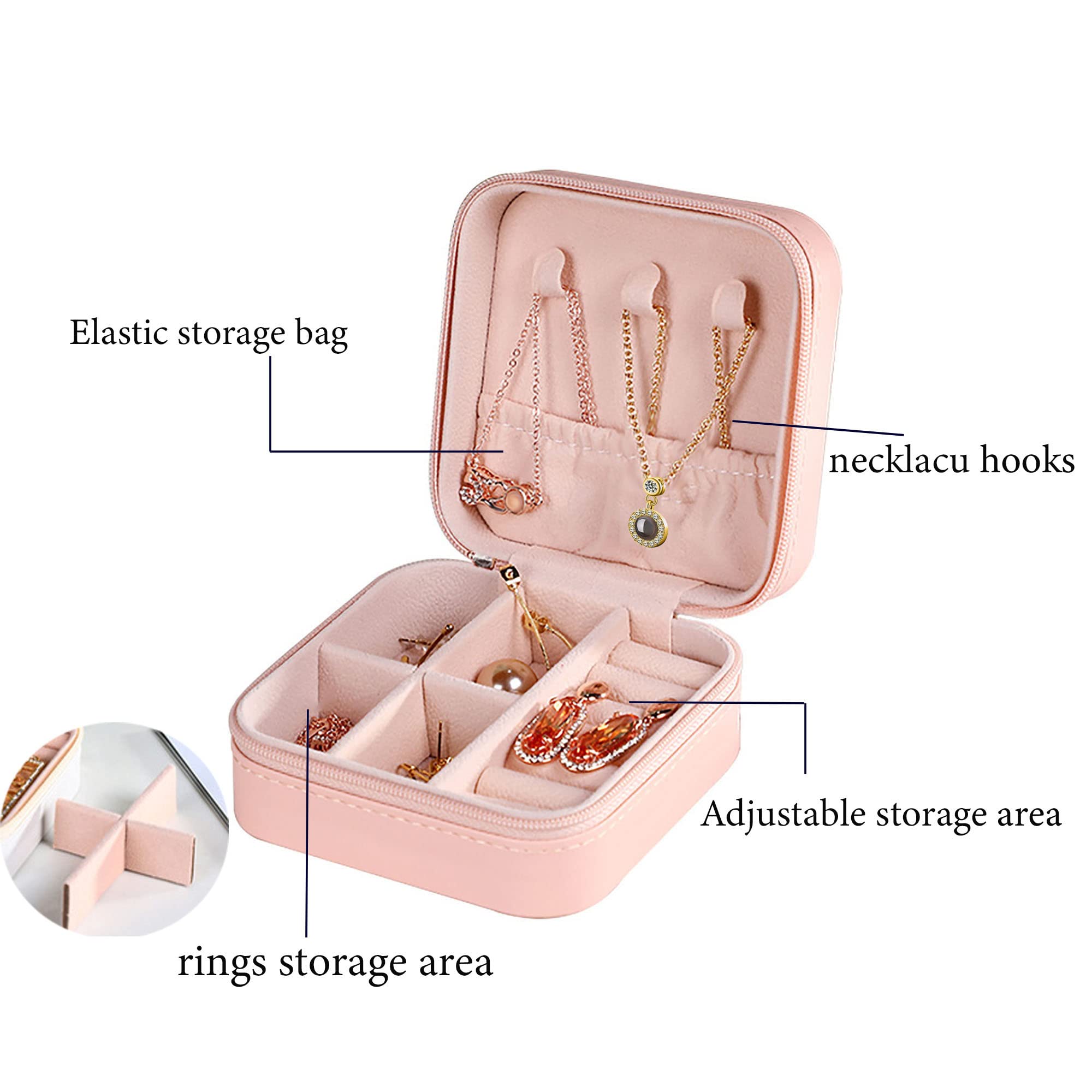 Boîte à Bijoux De Voyage Dreamrflove Pour Demoiselle D'honneur - Message « I Can't Say I Do Without You », Cuir, 8 Boîtes