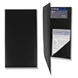 BankSupplies Leatherette Guest Check Presenters for Restaurants, Set of 20, Water-Resistant Server Books with Credit Card and Built-in Pockets, 5.5W x 10H Inches